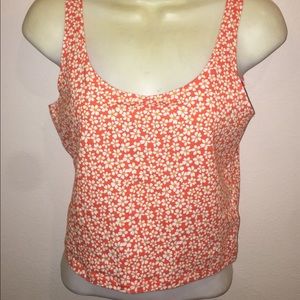 Orange floral tank